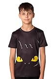 ComfyCamper Dragon Eyes Shirt Costume Boys Girls Cosplay Christmas 4 6 8 10 12 Halloween Costumes Kids Girl Boy, 8-10 Years Black
