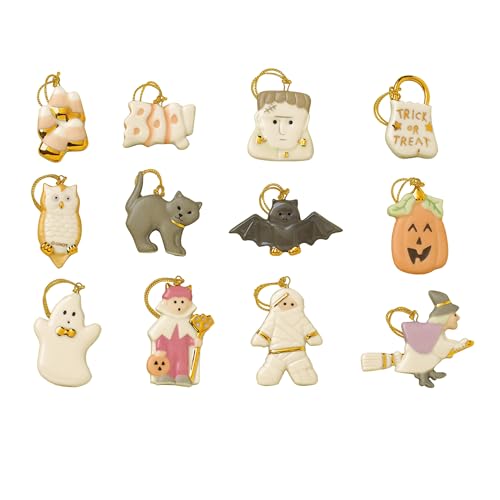 Lenox Christmas Memories 10 Piece Ornament Set, Ivory,golden,gold, 0.60 LB