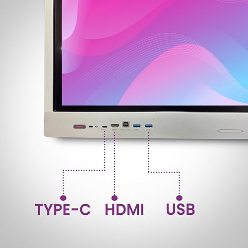 Image of Mieux Interactive Flat Panel for Education | 75 Inch Display | Silver and Black Bezel | 100-240V Input Voltage | Standby Power Consumption ≤0.5 Watt | Classroom Teaching and Learning Use