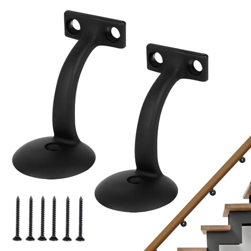 Support de Main Courante, Support de Rampe Escalier en Acier Inoxydable, Supports de Fixation Mural pour Rampe d'escalier en Bois et Métallique, Intérieure...