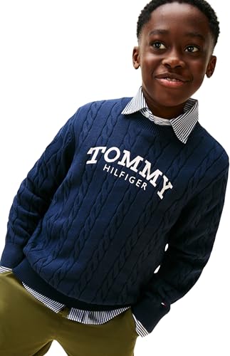Pull Tommy Hilfiger Garçon évite le froid avec la maille Graphic Cable CN - 5