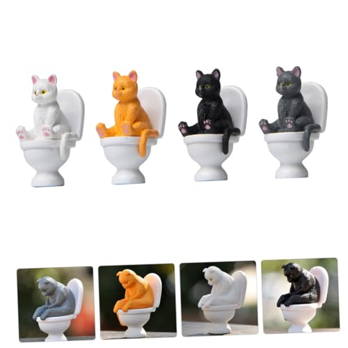Statues de chat d'art créatif et figurines de chaton haut de gamme pour vitrine - 4