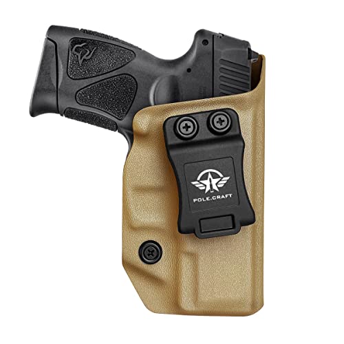 Taurus G3C IWB Kydex Holster for G2C, Millennium PT111 G2, PT140 9mm - Inside Waistband Case (Tan, Right Hand)