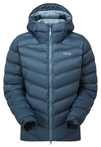 Rab Women's Nebitron Pro Hooded Jacket, Lightweight & Insulated for Hiking & Mountain - Orion Blue - Small