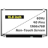 HOULISE Replacement for PN: LTN156AT19-001 LCD Screen 1366x768 15.6 inch 40 Pins 60Hz LED Digitizer Panel (for Non-Touch Screen Only)