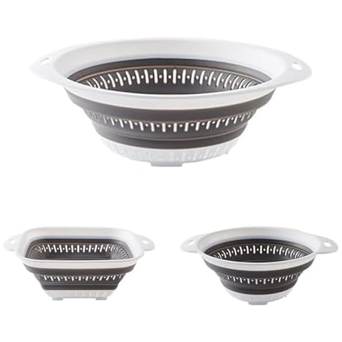 Limeow 3 Pcs Collapsible Colander Set Cover