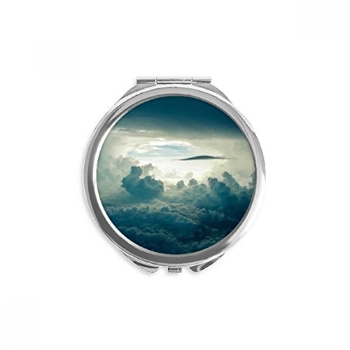 Miroir de poche ciel gris compact pour votre maquillage nomade en voyage