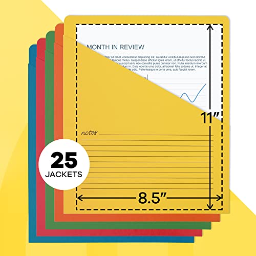 Report Covers - Plastic With 3 Prongs And (30 Pack) Vertical File Folders(25 Pack) - Bundle - Clear Front - Vertical Folder With Pocket #TOP5
