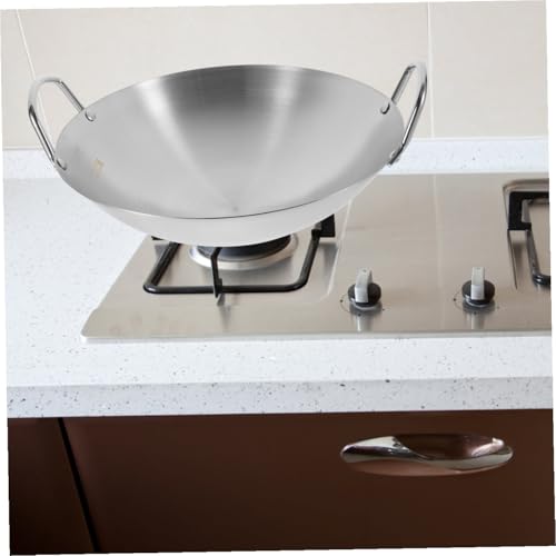 Wok de acero inoxidable con doble mango y gran capacidad miniatura 4