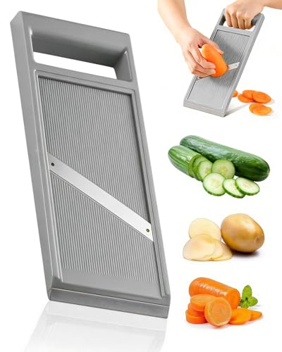 CULEB Mandoline Cuisine,Coupe Légumes Multifonctions avec Lame en Acier Inoxydable,Mandoline Rappeuse Légumes,Ustensiles de Cuisine pour Trancher Pommes de...