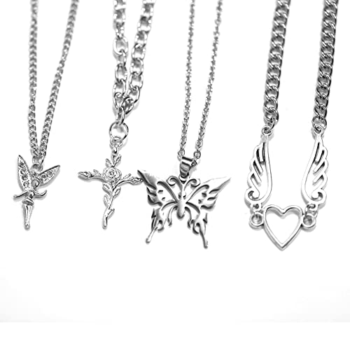 Yiisiiy Y2K Accessories Aesthetic Jewelry Fairy Grunge Necklaces Choker Fairycore Butterfly Indie Punk Cyber Alt Emo Coquette Gothic Stuff For Women Girls Egirls #TOP2