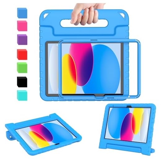 AVAWO iPad 10th Generation Case Kids 10.9 Inch 2022, iPad 10th Case, Durable Shockproof Lightweight Protective Handle Stand 2022 10.9" iPad 10th Generation Case for Kids Child Toddlers, Blue