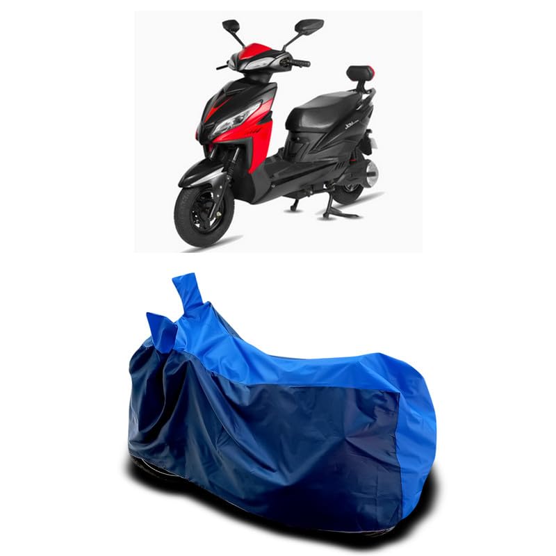 Image of DUFFEL-Two Wheeler Bike Body Cover Compatible for Joy Wolf Bike Bs6 Heat Protectio /UV-Rays /Birds Dropping /DustProof /Waterproof All Variants [Nevay Blue]