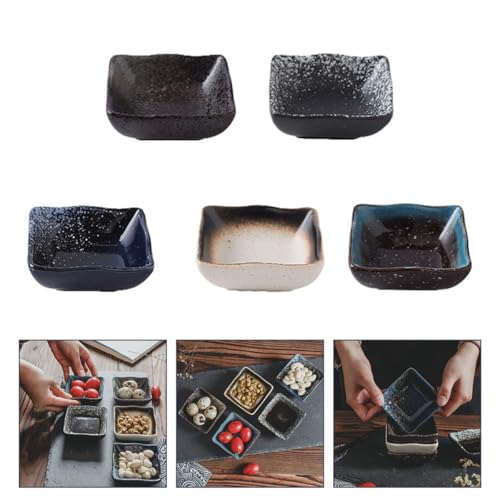 Juego 5 platos de cerámica japonesa para sushi miniatura 7