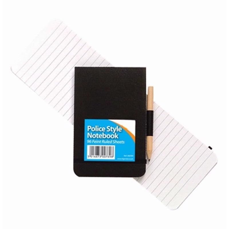 Police Style Notebook with Pencil – Ruled Reporter’s Notebook, Small Pocket Referee Notebook, Black Cover, Compact Notepad for Police, Security, Journalists & Field Notes (2)