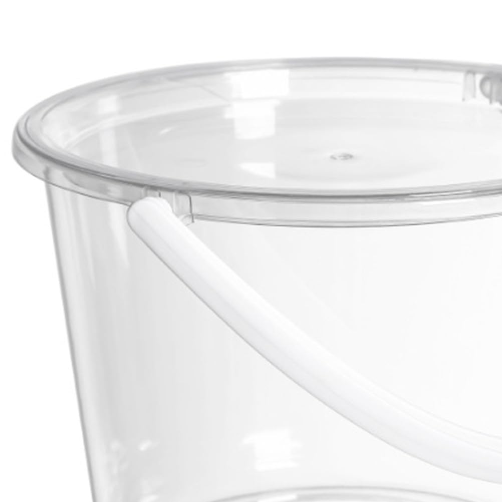 1 Zestaw przezroczystych wiader na wodę do kąpieli: Zestaw plastikowych wiader o dużej pojemności do łazienki z umywalką i szufelką do mycia i sprzątania domu