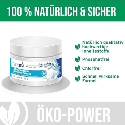 Caffenu Universal Reinigungstabletten Kaffeevollautomaten x 100 – Ansicht 3