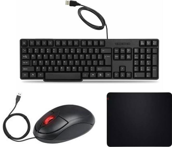 Mophonics Wired Keyboard, Wired Optical Mouse & Mouse Pad-picture-29
