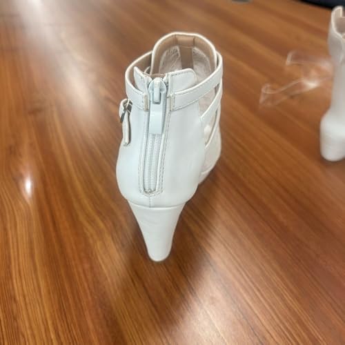 Forever Womens Peep Toe Mesh Sandals Buckle Strap Bootie Shoes4