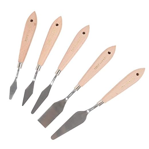 Cuchillo de paleta CONDA, HERRAMIENTAS de pintura, cuchillos de metal y mango de madera