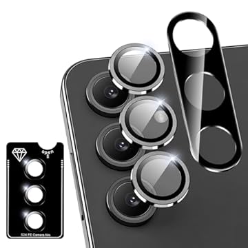 Suttkue Protetor de lente para câmera Samsung Galaxy S24 FE, [anti-arranhões] [fácil de instalar], alta definição, anti-impressão digital, película de vidro temperado apenas para S24 FE