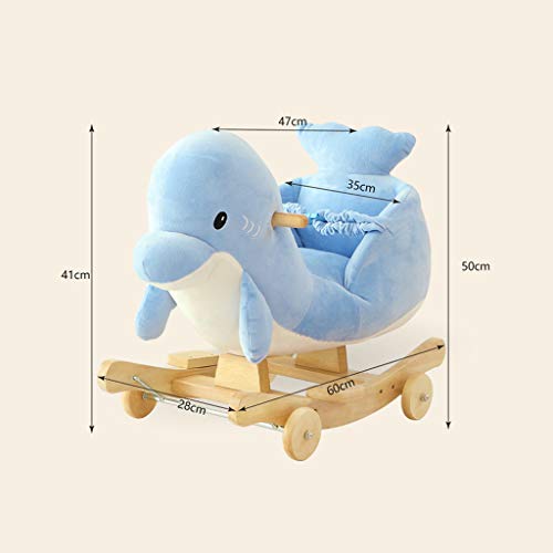 Schaukelpferd Infant Trojaner Dolphin Trojaner Musik Geschenk Möbel Profi Schaukelspielzeug HUYP – Bild 3