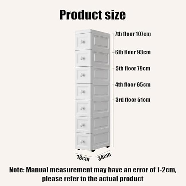 Slim Kitchen Trolley On WheelsNarrow Shelving Unit for Small SpaceNarrow Slim Bathroom Storage UnitEasy to MoveSuitable for Living Room and Kitchen Entrance-FD4UvWFu