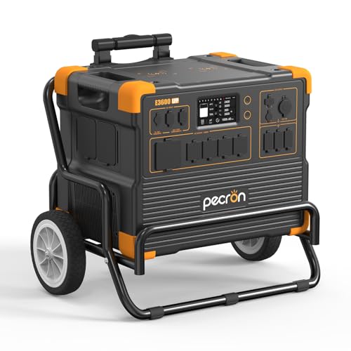 pecron Portable Power Station 3072Wh E3600LFP with Trolley, 5x3600W AC