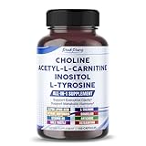 PEAKPURY Ultra Choline, Acetyl-L-Carnitine, Inositol & L-Tyrosine – Daily Supplement for Executive Focus & Metabolic Harmony – Made in The USA – 150 Capsules