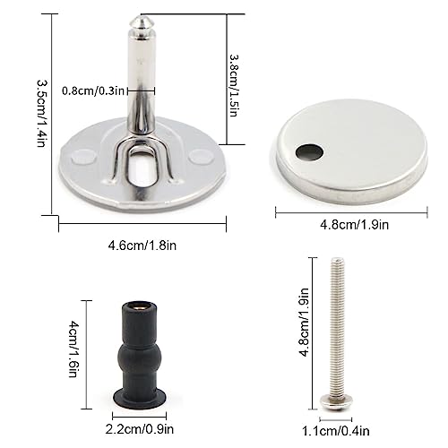 CENPEK Toilettensitz-Schrauben Set – Befestigungsschrauben Mit Dehnmutter, Edelstahl & Gummi, Für Standard-WCs
