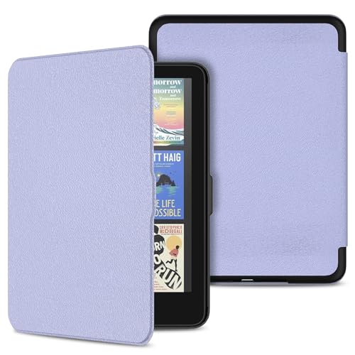 Image of Sanyetral Protective Case with PC Back and Auto Wake /Sleep Function -Purple