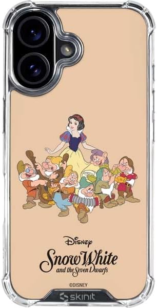 Skinit Clear Phone Case Compatible with iPhone 17 - Officially Licensed Disney Snow White and The Seven Dwarfs Design