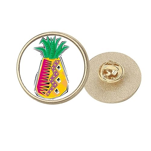 Broche ronde en métal doré au motif mexicain pour illuminer un blazer noir en soirée