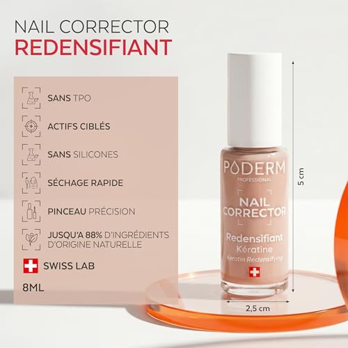 PODERM Vernis à Ongles Soin Correcteur - Kératine | Redensifiant, Fortifiant et Durcisseur - 8 ML | Renforce & Protège la Structure avec Fini Nude Naturel | Développé par un Podologue en Suisse – Image 6
