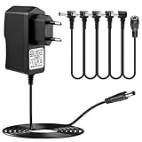 9V Fuente de Alimentación para Pedal de Guitarra Adaptador de Fuente de Alimentación con Cables en Cadena de 6 Vías Centro Negativo Manguito Positivo para Pedal de Efectos, Looper Algunos