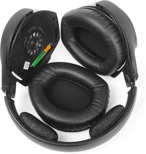 Repuestos almohadillas para auriculares Sennheiser HDR165/RS165, HDR175/RS175, HDR185/RS185, HDR195/RS195, almohadillas de cuero proteína más suave, espuma con memoria - Negro miniatura 6