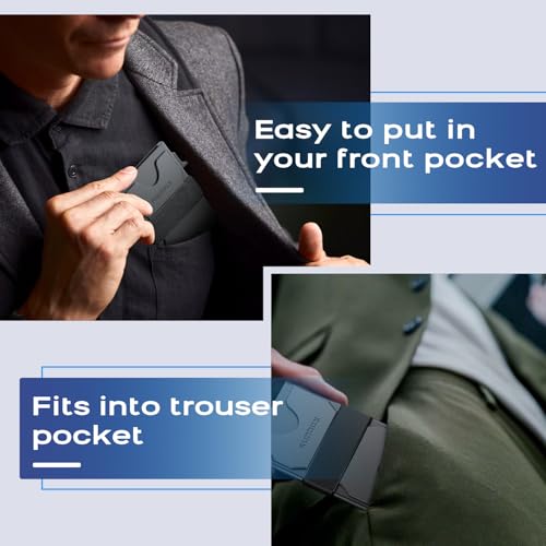 mens business card holder slim card wallet for men and women minimalist rfid blocking wallet with pop-up function thin design metal cases holds 66 cards gifts for men men39s accessories