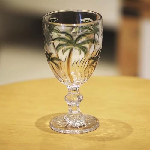 Taça de Vidro Palm Tree Transparente Class Home 340ml