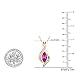 Dazzlingrock Collection 10x5mm Marquise Lab-created Pink Sapphire & Round White Diamond Infinity Swirl Pendant Necklace with 18 inch Gold Chain for Women in 18K Solid Rose Gold