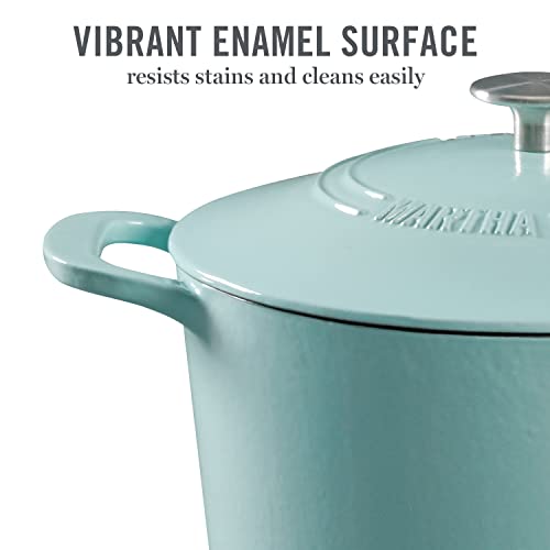 image for MARTHA STEWART Gatwick 7-Quart Enamel Cast Iron Dutch Oven – Martha 