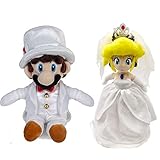 Yijinbo 2X Super Mario Odyssey Princesa Peach Mario Vestido de Novia de Peluche Animal