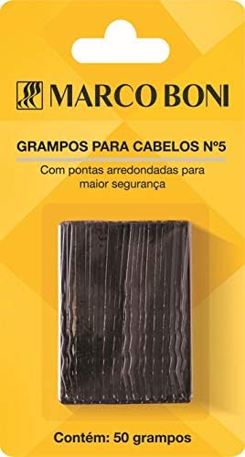 Marco Boni Cartela Com 50 Grampos N. 5 1340 Preto