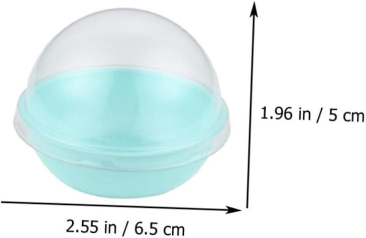 Ipetboom 50Pcs Transparent Dome Dessert Packing Boxes for Egg Yolk and Small Lightweight Treat Wrapping Containers for Home Baking and Shops