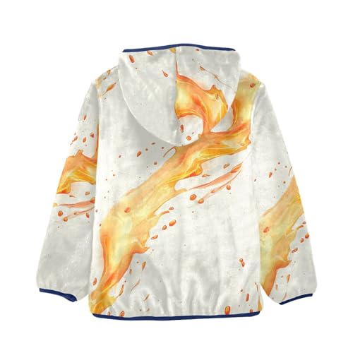 Flaming Hot Fire Girls Fleece Jacket Girls Fall Jacket Girls Zip Up Hoodie Girls Sherpa Jacket 2-10T2