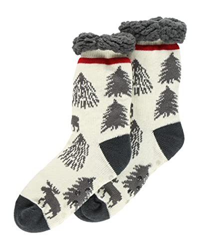Lazy One Plush Nonskid Socks With Cute Designs for Women, Fuzzy Sherpa Fleece-Lined
