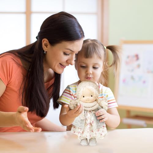Generisch Handmade Plush Doll - Soft Cartoon Stuffed Toy Birthday Gift for Girls Children, Cute Rag Doll with Dress Accessories, Creative Children, Collectible Plush Figures for Party - Image 2