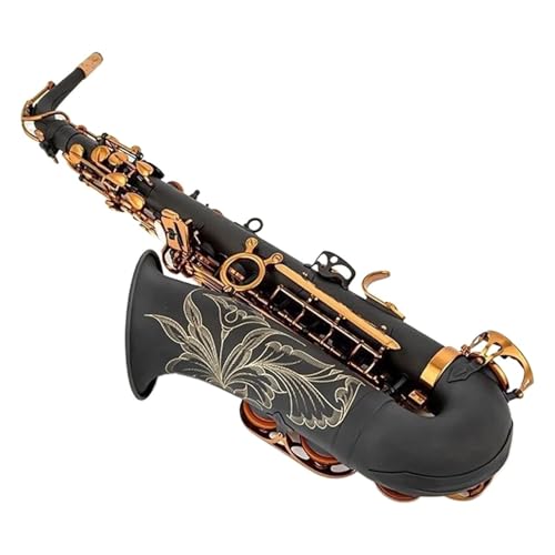 プロ仕様アルトサックス アルトサックス BK ラッカー ゴールドキー プロフェッショナル金管楽器 リードマウスピース付き(3)