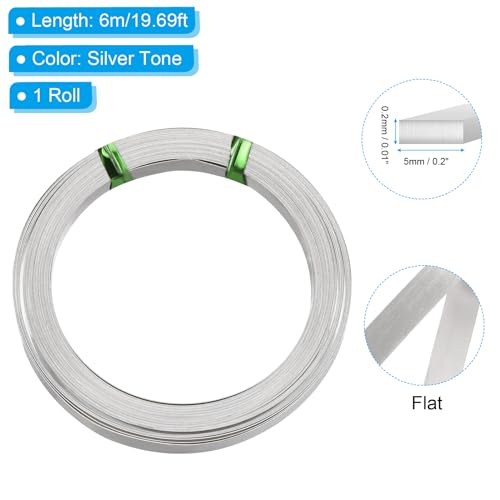 Fil plat en nickel argenté pour boucles d'oreilles faits main - 2