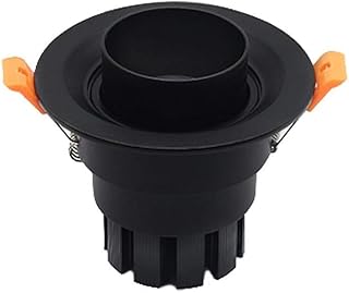 Wysoki CRI90 + 9,5 cm regulowany kinkiet do zabudowy LED downlight sufit oświetlenie punktowe regulowany kształt ostrości wewnętrzna ściana podkładka - lampa oświetleniowa LED Retrofit - czarna (rozmiar: 4000 K 12 W)