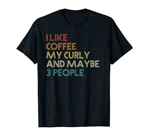 Curly Coated Retriever Dog Owner Coffee Lovers Gift Vintage Men Women T-Shirt